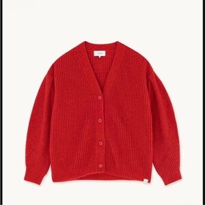 The Tiny Big Sister Red Caridgan with Bell Sleeves size 36